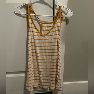 Universal Thread Yellow & White Striped Tank, Size Large